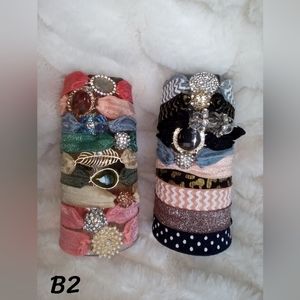 HAIR ties with jewels and gems and some without.  20pc set